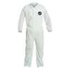 Dupont Collared Disposable Coverall, 25 PK, White, SMS, Zipper PB120SWHLG002500