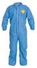 Dupont Collared Disposable Coverall, M, 25 PK, Blue, SMS, Zipper PB125SBUMD002500