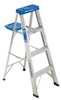 Werner 4 ft Aluminum Stepladder, 250 lb Capacity 364