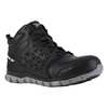 Reebok Work Shoes, 10-1/2 Size, Blk, Alloy, Mens, PR RB4142