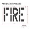 Rae Pavement Stencil, Fire, STL-108-72401 STL-108-72401