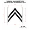 Rae Pavement Stencil, Bike Lane Chevron STL-108-5120