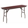 Flash Furniture Folding Training Table, 60" D X 18" W X 30" H, Mahogany, Laminate YT-1860-HIGH-WAL-GG
