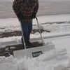 Manplow Snow Shovel, 48 in Aluminum U Handle Handle, HDPE Blade Material, 42 in Blade Width REV42