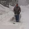 Manplow Snow Shovel, 48 in Aluminum U Handle Handle, HDPE Blade Material, 52 in Blade Width REV52