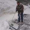 Manplow Snow Shovel, 48 in Aluminum U Handle Handle, HDPE Blade Material, 24 in Blade Width PRO24