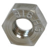 Zoro Select Hex Nut, #8-32, 316 Stainless Steel, Not Graded, Plain, 1/8 in Ht NUT93008C