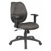Boss Fabric Task Chair, 23-, Adjustable, Black B1014-BK