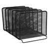 Rolodex Stacking Mesh 5 Section Sorter, Black 22141