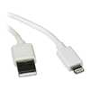 Tripp Lite Charging Cable, Apple Lightning, White, 3ft M100-003-WH