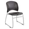 Safco BlackGuest Chair, 23-1/2"L33-1/2"H, PlasticSeat 6804BL