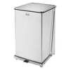 Rubbermaid Commercial 40 gal Square Step Can, Stainless Steel, 21 in Dia, Stainless Steel FGST40SSPL