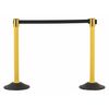 Us Weight Barrier Post with Belt, HDPE, Yellow, PR U2055