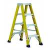 Westward 4 ft Fiberglass Twin Stepladder, 375 lb Capacity 44YY09