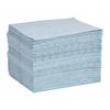 Spilltech Absorbent Pad, 15 in W x 19 in L, Absorbs 28 gal. per Pkg, Oil, Blue, 200 Pack BPF200S