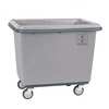 R&B Wire Products Poly Cube Truck with Air Cushion Bumper and Steel Base, 10 Bushel, Gray 4610G/PTB