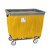 R&B Wire Products Vinyl Basket Truck with Air Cushion Bumper and Steel Base, 12 Bushel, Yellow 412SOBC/YEL