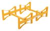 Vestil Drum Rack, Yellow, 1600 lb., 12-3/4 in. H DRUM-RACK-2