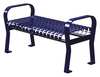 Thomas Steele Outdoor Bench, 49 in. L, 25-1/2 in. H, Blue CRF-4-VS-MBL