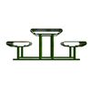 Thomas Steele Picnic Table, Green, 71-1/2in.D, 77-1/2in.W CRTP-6S-FS-LEX