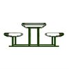 Thomas Steele Picnic Table, Green, 94 in. D, 30 in. H CRTP-8HCS-FS-LEX