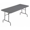 Iceberg Rectangle IndestrucTableÃ‚Â® Classic Folding Table, Charcoal, 30" x 60" BiFold, Charcoal 65457