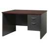 Hirsh Office Desk, Right Hand Pedestal, 48"W x 30"D, Char/Mahogany 20540