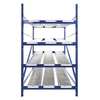 Unex Roller Rack Roller Rack Knuckled Lane 96in D 96"W, Blue RR99K2R8X8-L