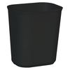 Rubbermaid Commercial 3-1/2 gal Rectangular Trash Can, Black, 8 1/4 in Dia, Open Top, Thermoset Polyester FG254100BLA