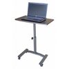 Zoro Select Computer Desk, 16" D X 24" W X 20.5" to 33" H, Walnut, Medium Density Fiberboard WEB162