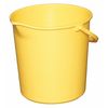 Tough Guy 3 gal Round Bucket, 12 1/2 in Dia, Yellow, Polypropylene 48LZ06