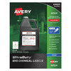 Avery 4" x 4" GHS Chemical Labels for Inkjet Printers 200 labels/50-sheets 7278260524