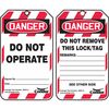 Condor Lockout Tag, Danger Do Not Operate, PK100 48RU12