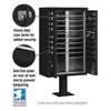 Salsbury Industries Cluster Box Unit, Black, Powder Coated, 18 Doors, Pedestal, 3 Type 3316BLK-U