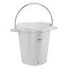 Vikan 5 gal. Round Hygienic Bucket, 15 in H, 14 1/8 in Dia, White, polypropylene 56925