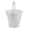 Vikan 5 gal. Round Hygienic Bucket, 15 in H, 14 1/8 in Dia, White, polypropylene 56925