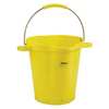 Vikan 5 1/4 gal Round Hygienic Bucket, 15 in H, 14 1/8 in Dia, Yellow, Polypropylene/Stainless Steel 56926