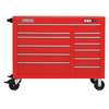 Proto 550S Rolling Tool Cabinet, 12 Drawer, Gloss Red, Steel, 50 in W x 25 1/4 in D x 41 in H J555041-12RD