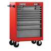 Proto 540S Rolling Tool Cabinet, 12 Drawer, Safety Red and Gray, Steel, 27 in W x 18 in D x 42 in H J542742-12SG