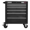 Proto 550S Series Rolling Tool Cabinet, 6 Drawer, Dual Black, Steel, 34 in W x 25-1/4 in D x 41 in H J553441-6DB