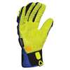 Ironclad Performance Wear Anti-Vibratn Gloves, S, Bl/Blk/Grn/Yllw, PR VIB-RIGI-02-S