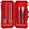 Milwaukee Tool 6 pc. 4-Cutter MX4 SDS-Plus Rotary Hammer Drill Bit and Chisel Set 48-20-7662