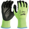 Milwaukee Tool Level 2 Cut Resistant High Visibility Polyurethane Dipped Gloves - X-Large 48-73-8923