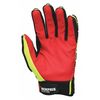 Mcr Safety Hi-Vis Mechanics Gloves, M, Lime/Green/Red, Spandex Lime Fabric/TPR PD2901M
