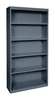 Sandusky Lee 4-Shelf Bookcase, Steel 72"x34" Charcoal BA40341272-02