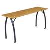 Mooreco Rectangle Mobile Seminar Table, 60" X 29", Oak 90122