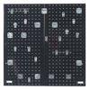 Triton Products (2) 18 In. W x 36 In. H Black Steel Square Hole Pegboards 30 pc. LocHook Assortment & Hanging Bin System LB18-BKKit