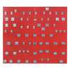Triton Products (2) 24 In. W x 42-1/2 In. H Red Epoxy 18-Gauge Steel Square Hole Pegboards 63 pc. LocHook Assortment LB2-RKit