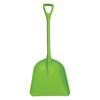 Remco Hygienic Square Point Shovel, Polypropylene Blade, 28 in L Lime Green Polypropylene Handle 698277