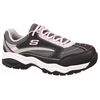 Skechers Athletic Work Shoes, 9, M, Gray, Womens, PR 76601 BKGY SIZE 9